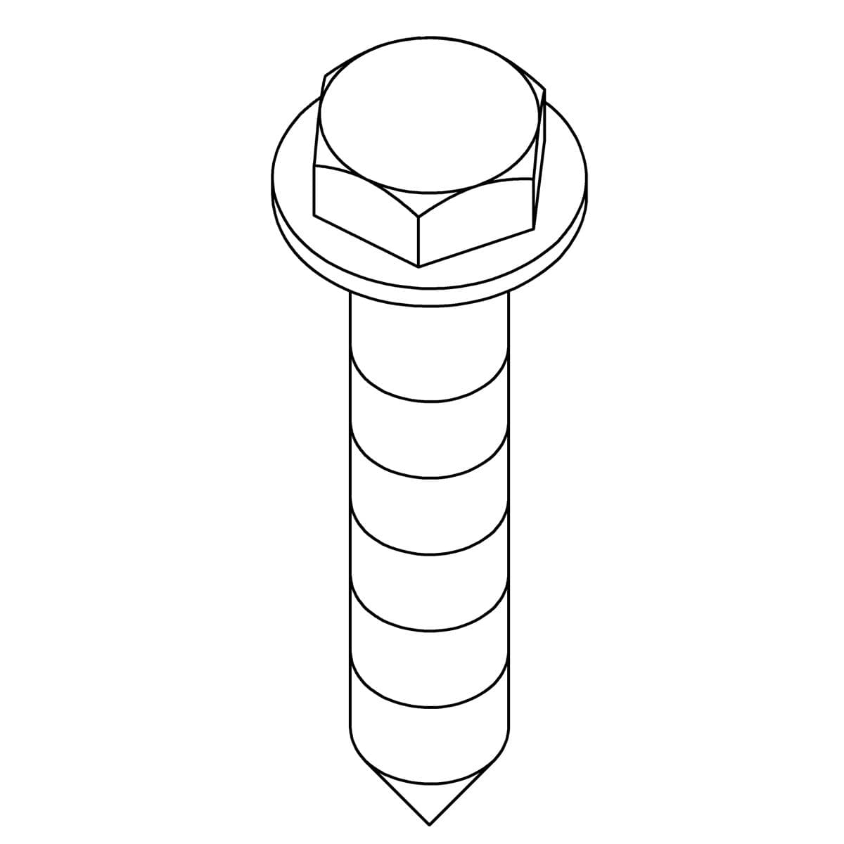 Kohler Genuine Parts Screw, LAG, HEX Washer HED by Kohler Genuine Parts