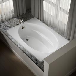 Kohler Windward 60'' x 42'' alcove bath, right drain - White - image 2