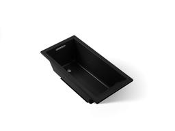 Kohler Underscore 60'' x 30'' alcove bath with Bask heated surface, right drain - Black - image 1