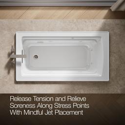 Archer 60'' x 32'' drop-in Heated BubbleMassageE air bath and whirlpool - image 6