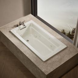 Archer 60'' x 32'' drop-in Heated BubbleMassageE air bath and whirlpool - image 2