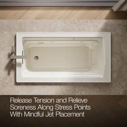 Archer 60'' x 32'' drop-in Heated BubbleMassageE air bath and whirlpool - image 6