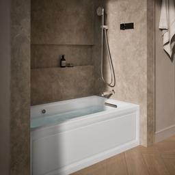 Archer 60'' x 32'' alcove Heated BubbleMassageE air bath with Bask heated surface, right drain - image 2