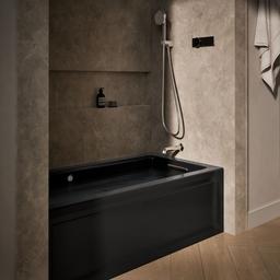 Archer 60'' x 32'' alcove Heated BubbleMassageE air bath with Bask heated surface, right drain - image 2