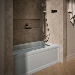 Archer 60'' x 32'' alcove Heated BubbleMassageE air bath with Bask heated surface, right drain - image 2