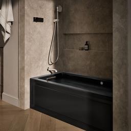 Archer 60'' x 32'' alcove whirlpool bath with Bask heated surface, alcove left drain - image 2