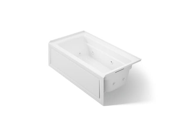 Kohler Archer 60'' x 32'' alcove heated whirlpool bath, right drain - White