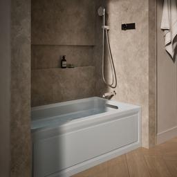 Archer 60'' x 32'' alcove heated whirlpool bath, right drain - image 2