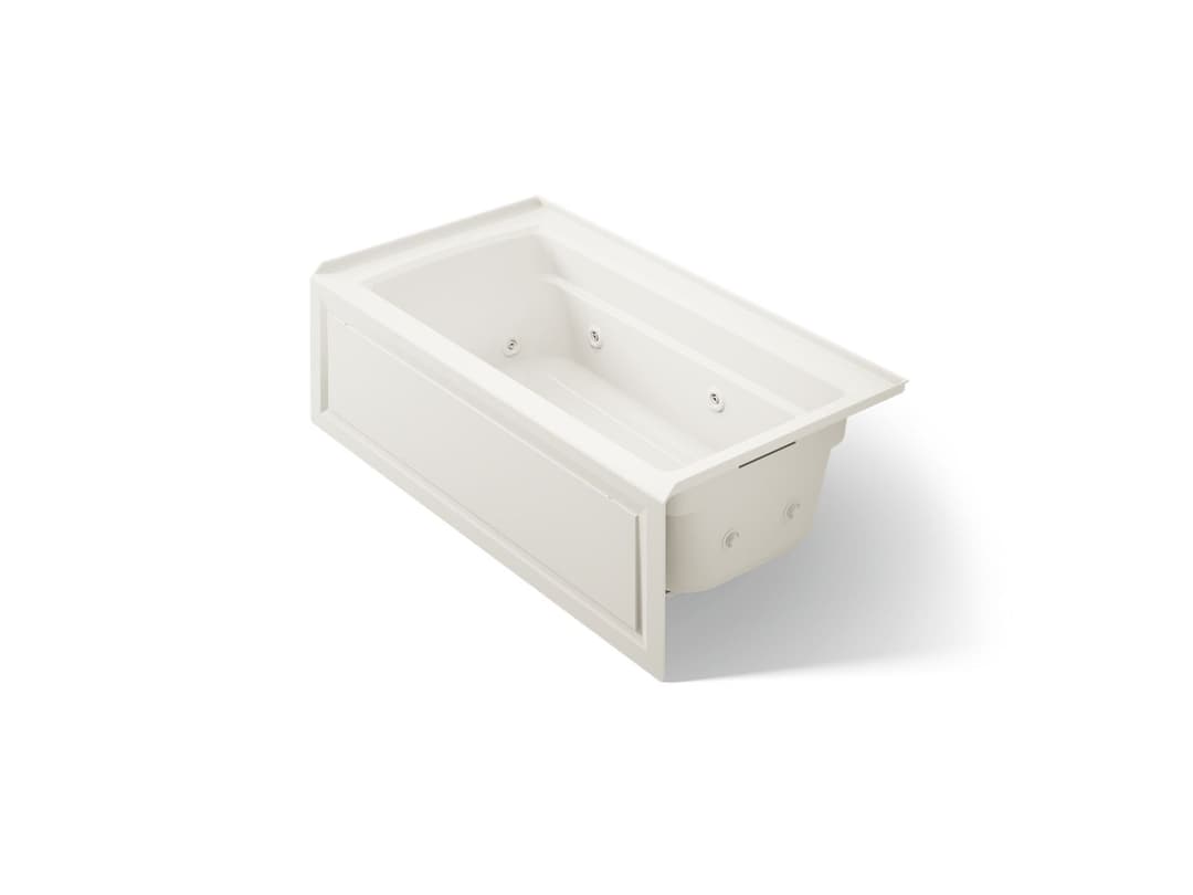 Kohler Archer 60'' x 32'' alcove whirlpool bath right drain - Biscuit by Kohler