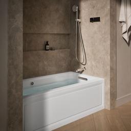 Archer 60'' x 32'' alcove whirlpool bath with Bask heated surface, right drain - image 2