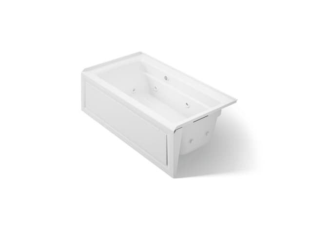 Kohler Archer 60'' x 32'' alcove whirlpool bath with Bask heated surface, right drain - White
