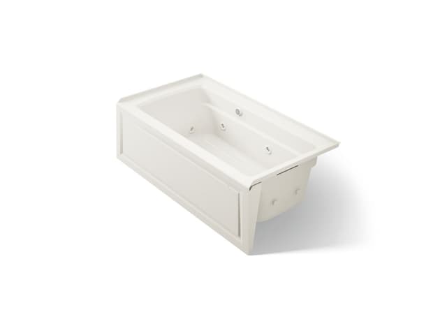 Kohler Archer 60'' x 32'' alcove whirlpool bath with Bask heated surface, right drain - Biscuit
