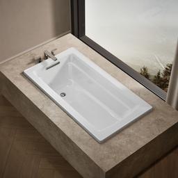 Archer 60'' x 32'' alcove bath with Bask heated surface, left drain - image 2