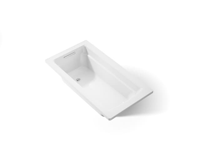 Kohler Archer 60'' x 32'' alcove bath with Bask heated surface, left drain - Black