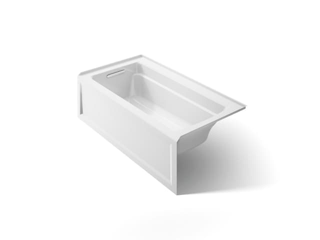 Kohler Archer 60'' x 32'' alcove bath, left drain - White