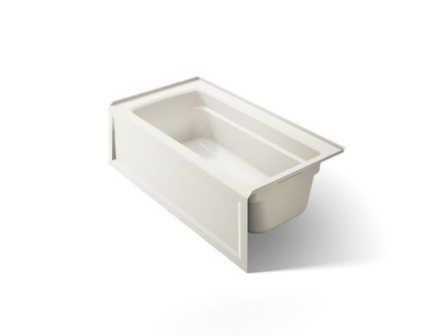 Kohler Archer 60'' x 32'' alcove bath, right drain - Biscuit