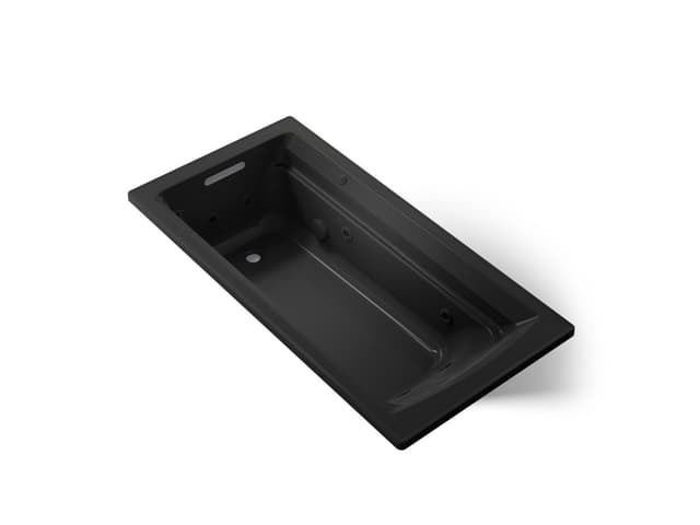 Kohler Archer 72'' x 36'' drop-in whirlpool bath - Black