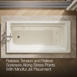 Archer 72'' x 36'' drop-in Heated BubbleMassageE air bath and whirlpool - image 6