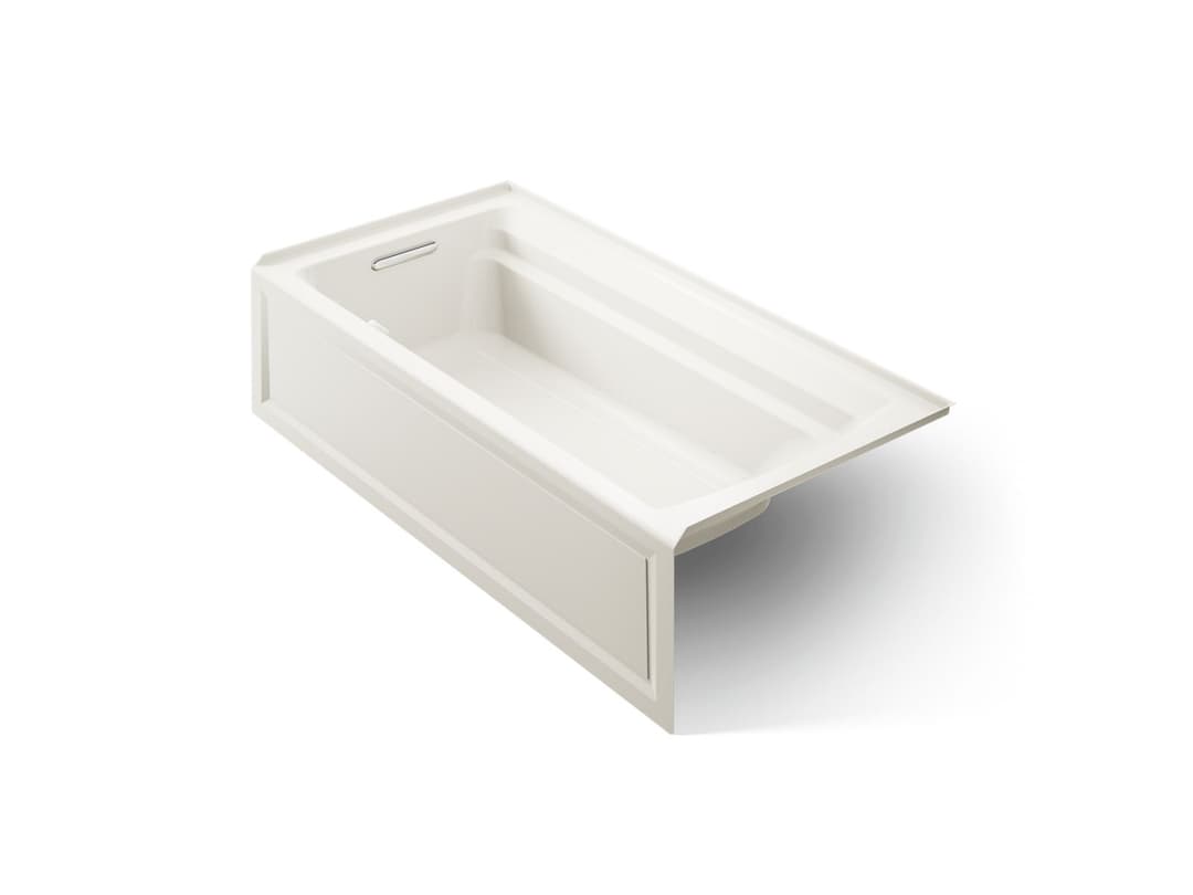 Kohler Archer 72'' x 36'' alcove Heated BubbleMassageE air bath, left drain - Biscuit by Kohler