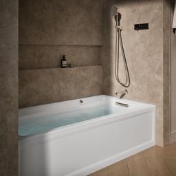 Archer 72'' x 36'' alcove Heated BubbleMassageE air bath with Bask heated surface, right drain - image 2