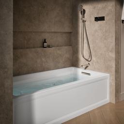 Archer 72'' x 36'' alcove whirlpool bath, right drain - image 2