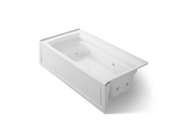 Kohler Archer 72'' x 36'' alcove whirlpool bath, right drain - Ice Grey