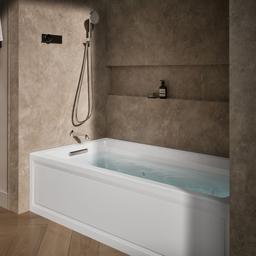 Archer 72'' x 36'' alcove whirlpool bath with alcove, left drain - image 2