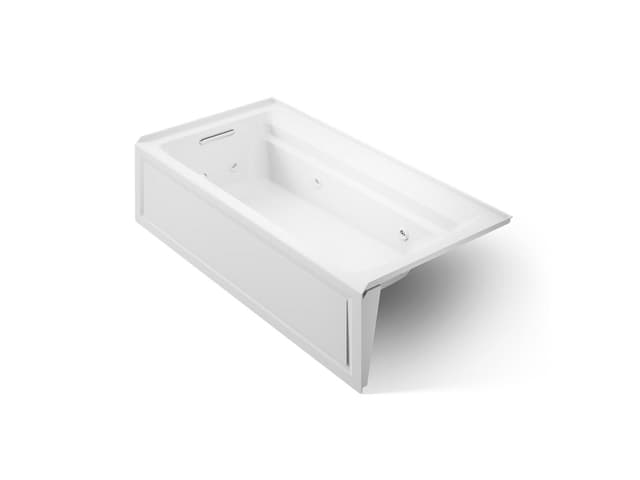 Kohler Archer 72'' x 36'' alcove whirlpool bath with alcove, left drain - White