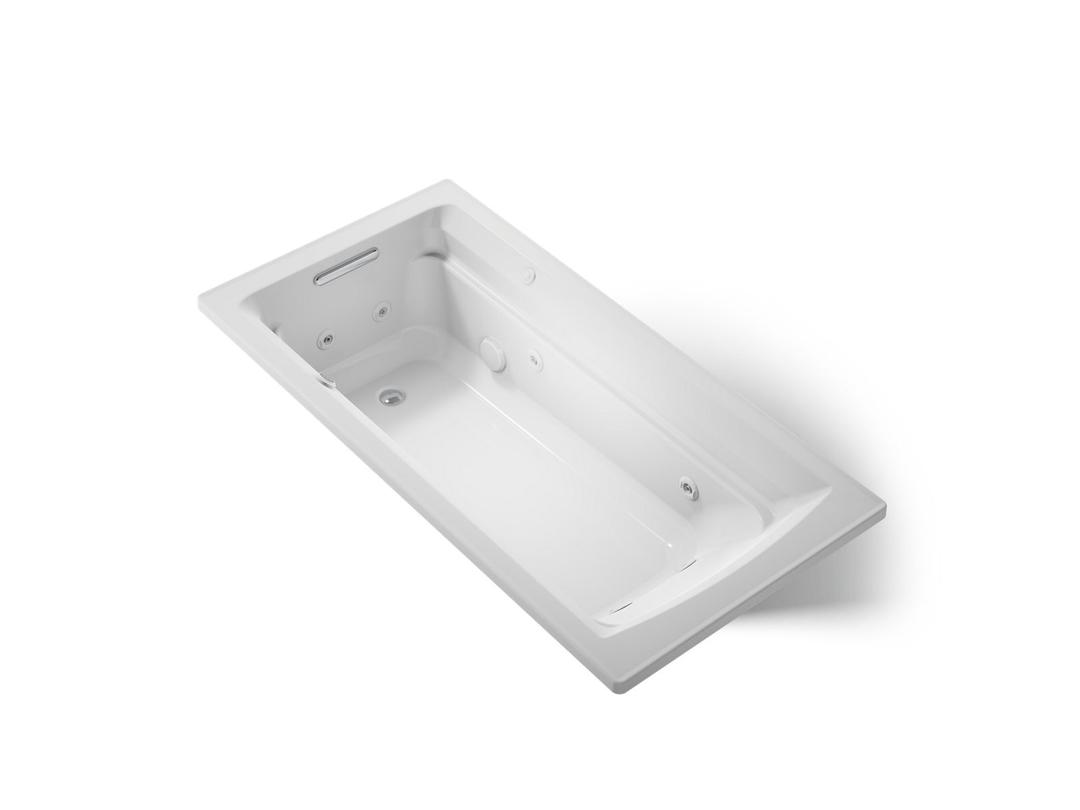 Archer 72'' x 36'' drop-in whirlpool bath with Bask heated surface by Kohler