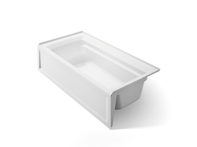 Kohler Archer 72'' x 36'' alcove bath, right drain - White