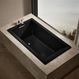 Kohler Underscore 66'' x 36'' drop-in bath - Black - image 2