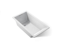 Kohler Underscore 66'' x 36'' drop-in bath with Bask heated surface - Ice Grey - image 1