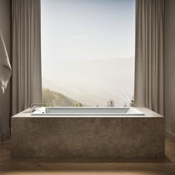 Kohler Underscore 66'' x 36'' drop-in bath with Bask heated surface - Ice Grey - image 4