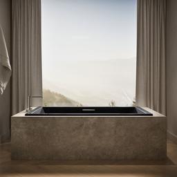 Kohler Underscore 72'' x 42'' drop-in bath with Bask heated surface - Black - image 4