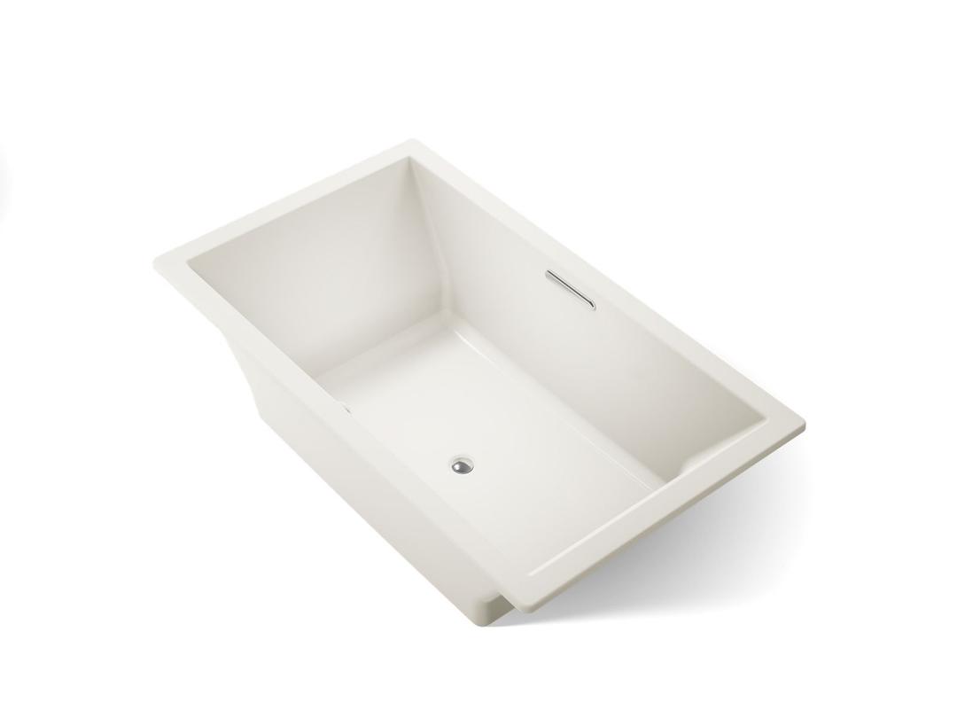Kohler Underscore 72'' x 42'' drop-in bath with Bask heated surface - Biscuit by Kohler