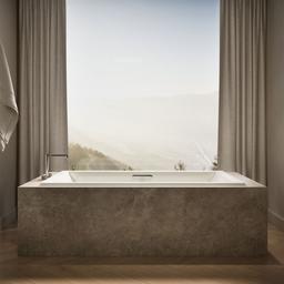Kohler Underscore 72'' x 42'' drop-in bath with Bask heated surface - Biscuit - image 4