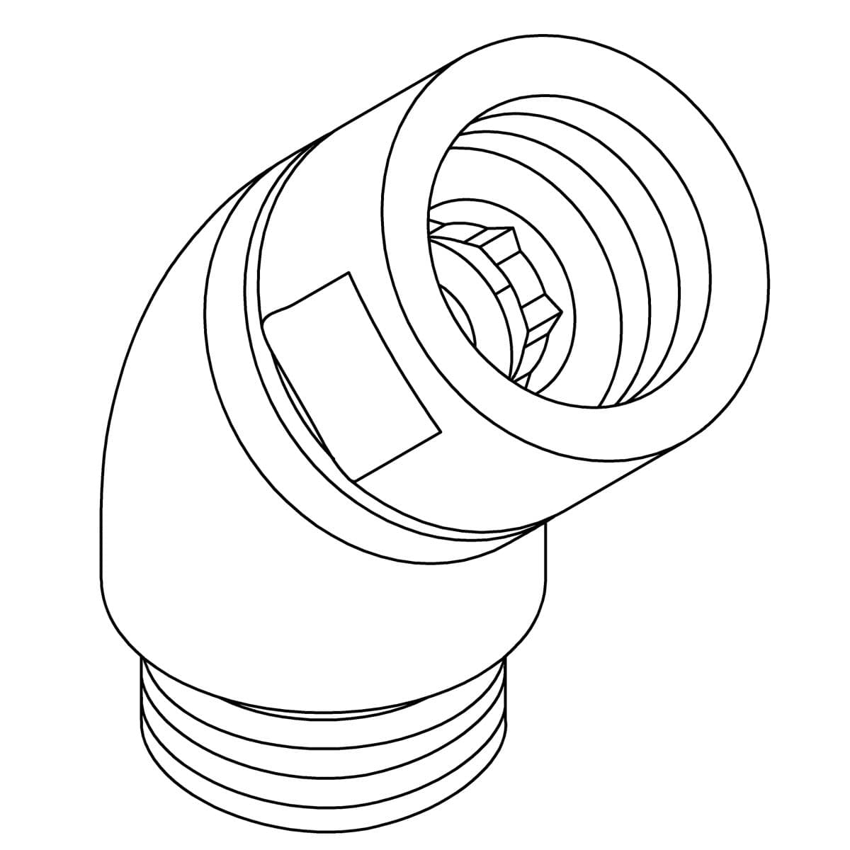Kohler Genuine Parts Elbow Assembly - Vibrant Brushed Nickel by Kohler Genuine Parts