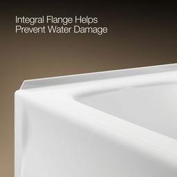 Bancroft 60'' x 32'' alcove bath right drain - image 9