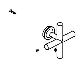 Kohler Genuine Parts Handle BASE KIT, Cross - Vibrant Brushed Nickel by Kohler Genuine Parts