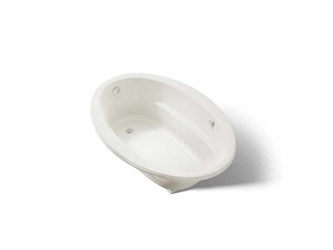 Kohler Sunward 60'' x 42'' drop-in Heated BubbleMassageE air bath - Biscuit by Kohler
