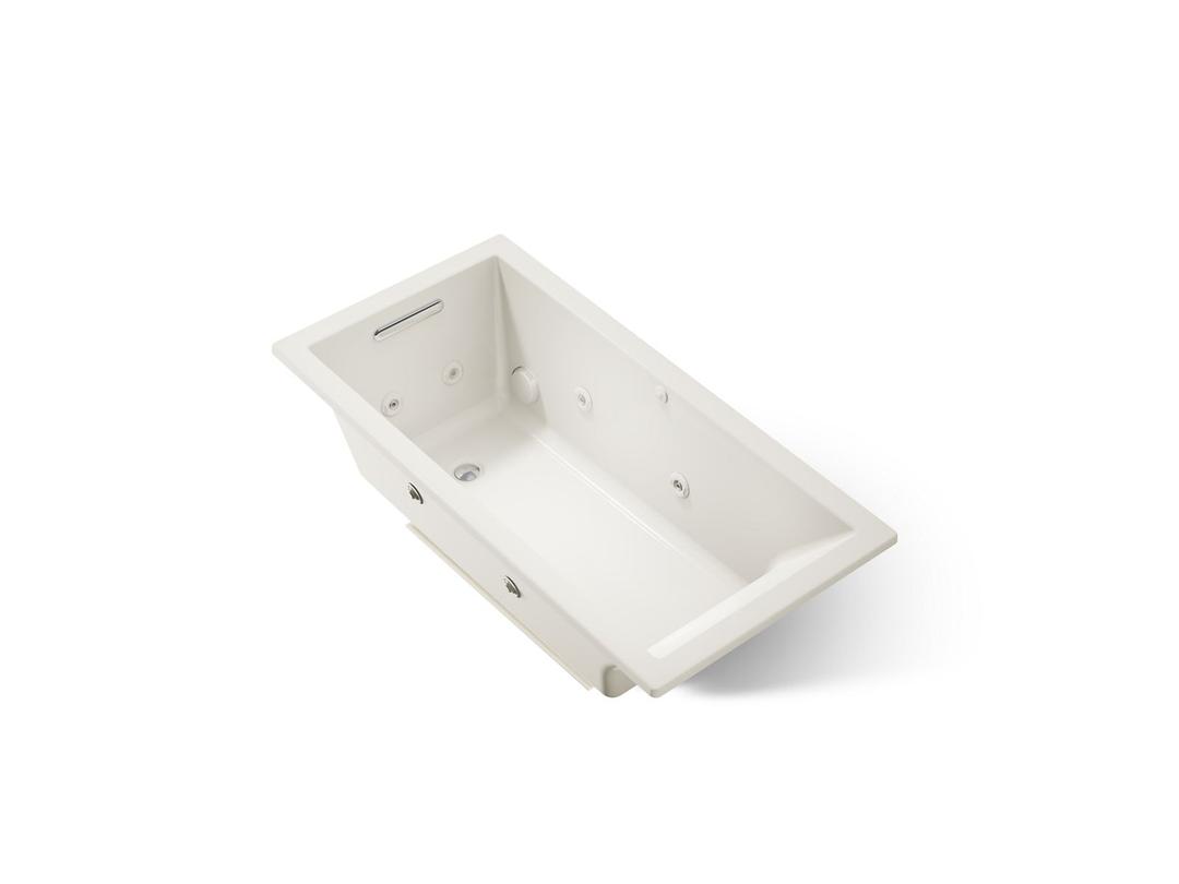 Kohler Underscore 60'' x 30'' drop-in heated whirlpool bath - Biscuit by Kohler