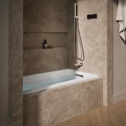 Kohler Underscore 60'' x 30'' drop-in/alcove heated whirlpool bath, right drain - White - image 2