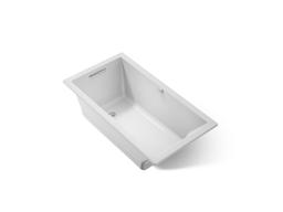 Kohler Underscore 60'' x 32'' drop-in Heated BubbleMassageE air bath with Bask heated surface - Ice Grey - image 1