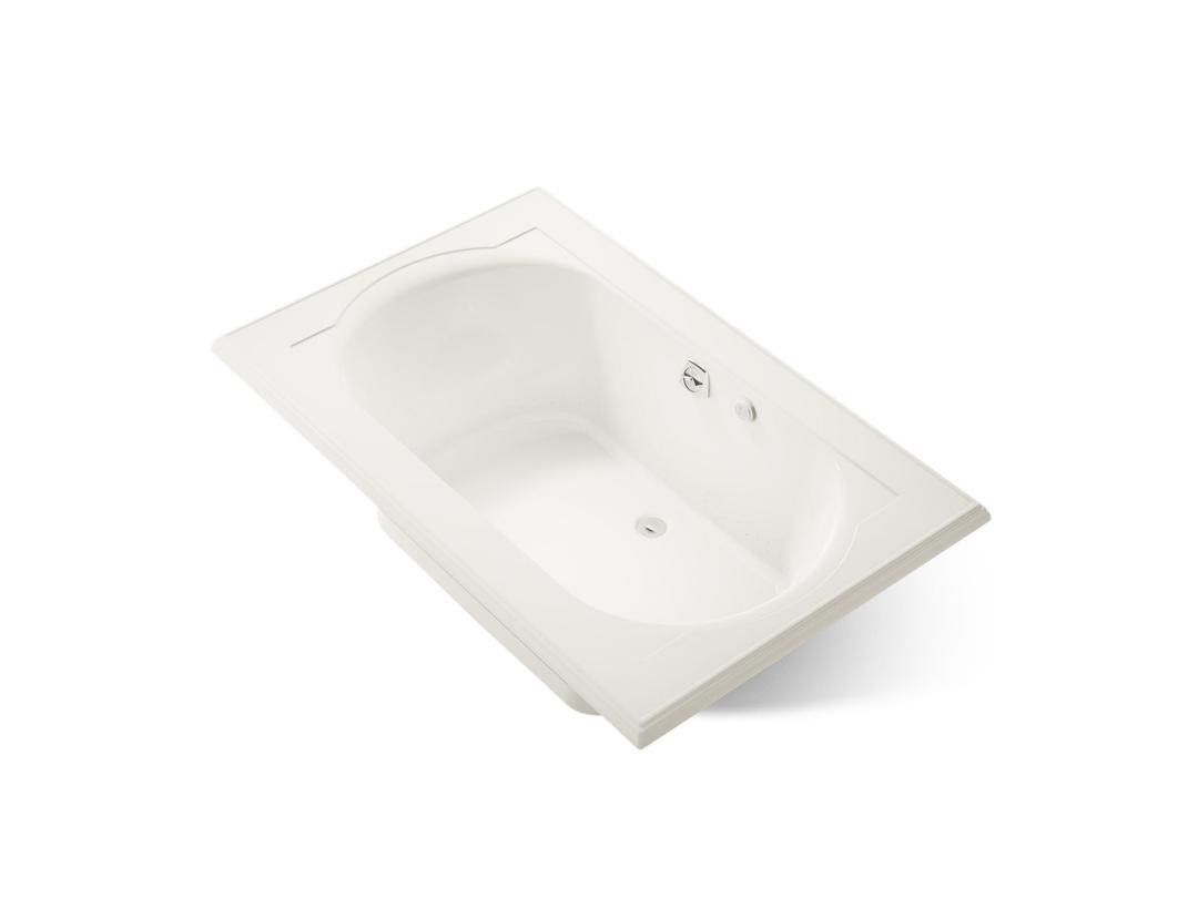 Kohler Memoirs 66'' x 42'' drop-in Heated BubbleMassageE air bath - Biscuit by Kohler