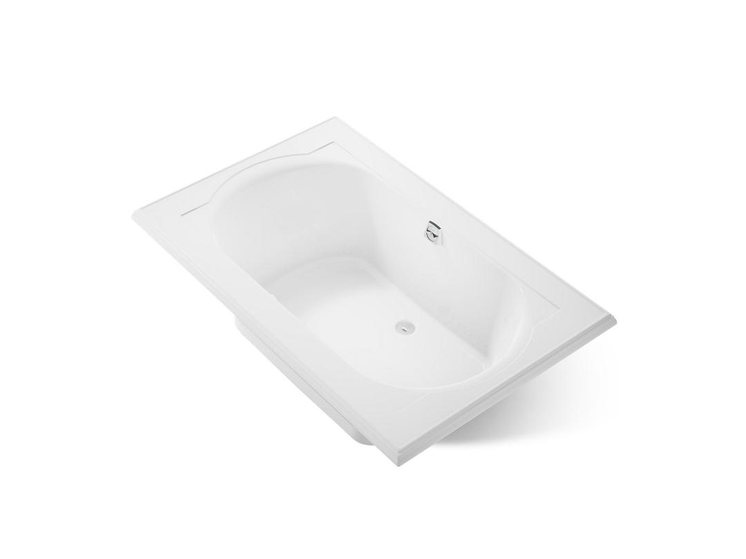 Kohler Memoirs 66'' x 42'' drop-in Heated BubbleMassageE air bath with Bask heated surface - White by Kohler