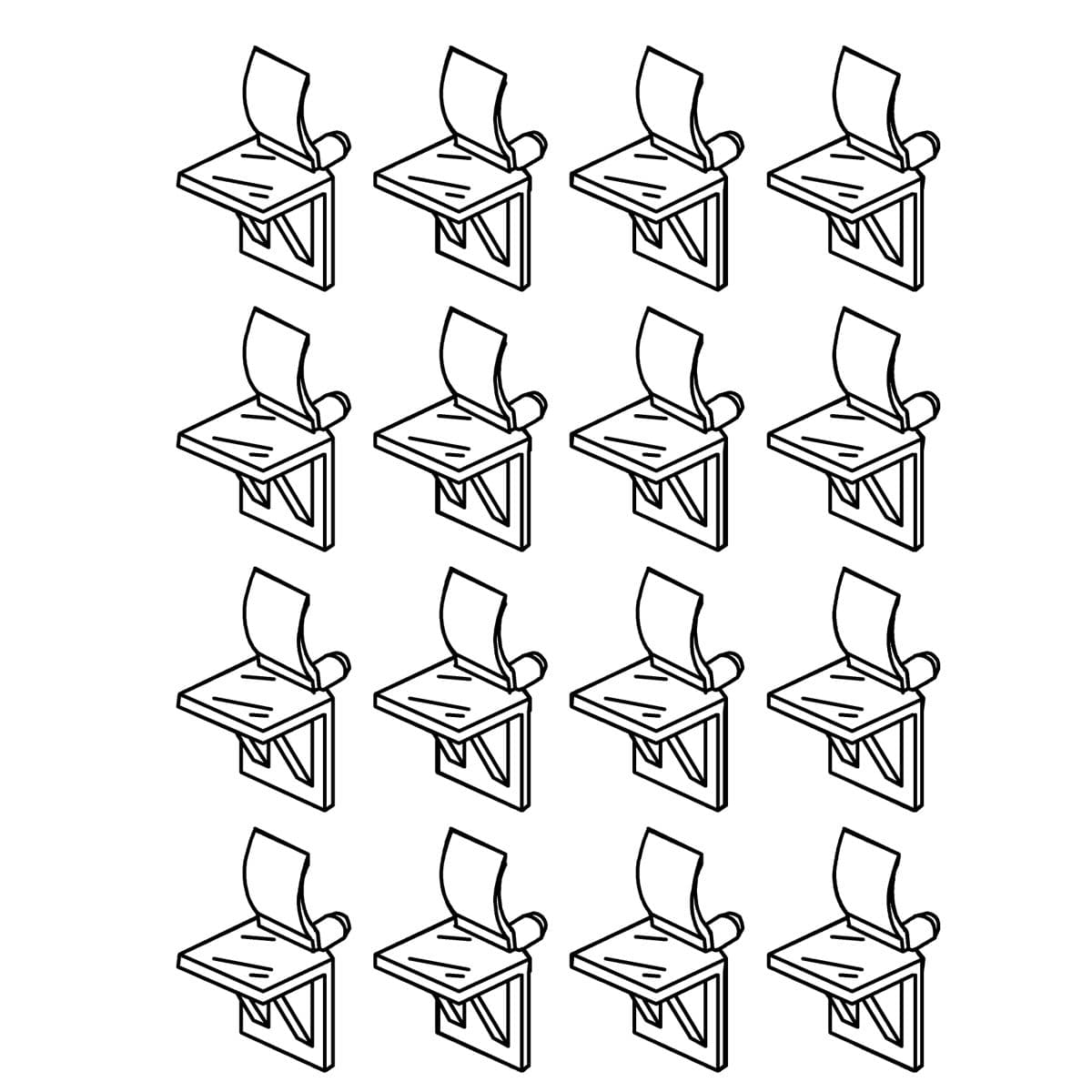 Kohler Genuine Parts Shelf CLIP KIT - Black Translucent by Kohler Genuine Parts