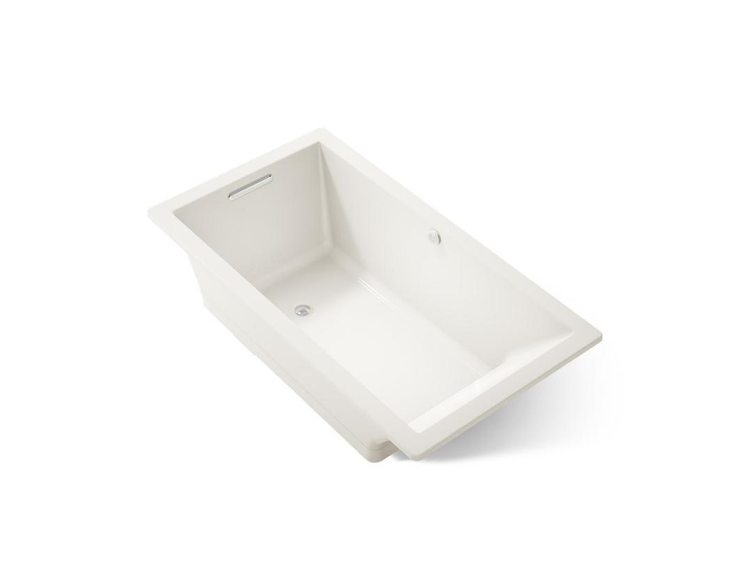 Kohler Underscore 66'' x 36'' drop-in Heated BubbleMassageE air bath - Biscuit by Kohler