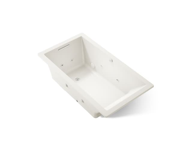 Kohler Underscore 66'' x 36'' drop-in Heated BubbleMassageE air bath with whirlpool - Biscuit