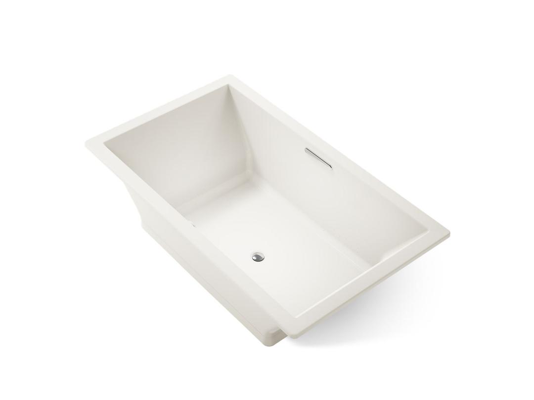 Kohler Underscore 72'' x 42'' drop-in Heated BubbleMassageE air bath - Biscuit by Kohler