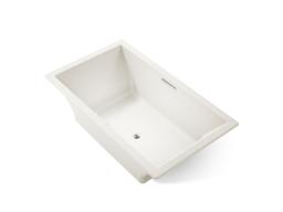 Kohler Underscore 72'' x 42'' drop-in Heated BubbleMassageE air bath with Bask heated surface - Biscuit - image 1